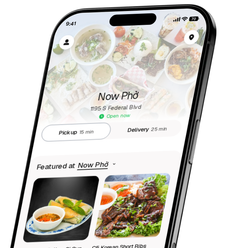 Now Phở app preview