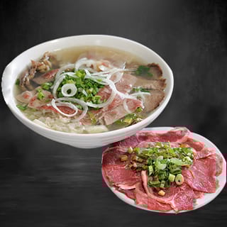 P8. Rare Steak, Brisket and Tendon *-Tái, Chin, Gân