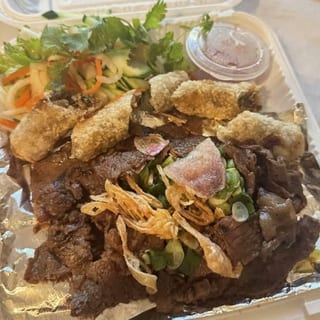 B8. Grilled Beef & Egg Roll- Bún Bò Nướng, Chả Giò